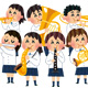 東名中学校と相川中学校の吹奏楽演奏